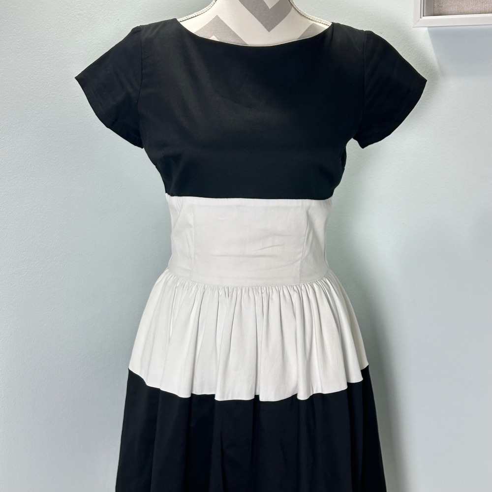 Pinup Couture Amanda Black and White Midi Dress - Picture 5 of 8